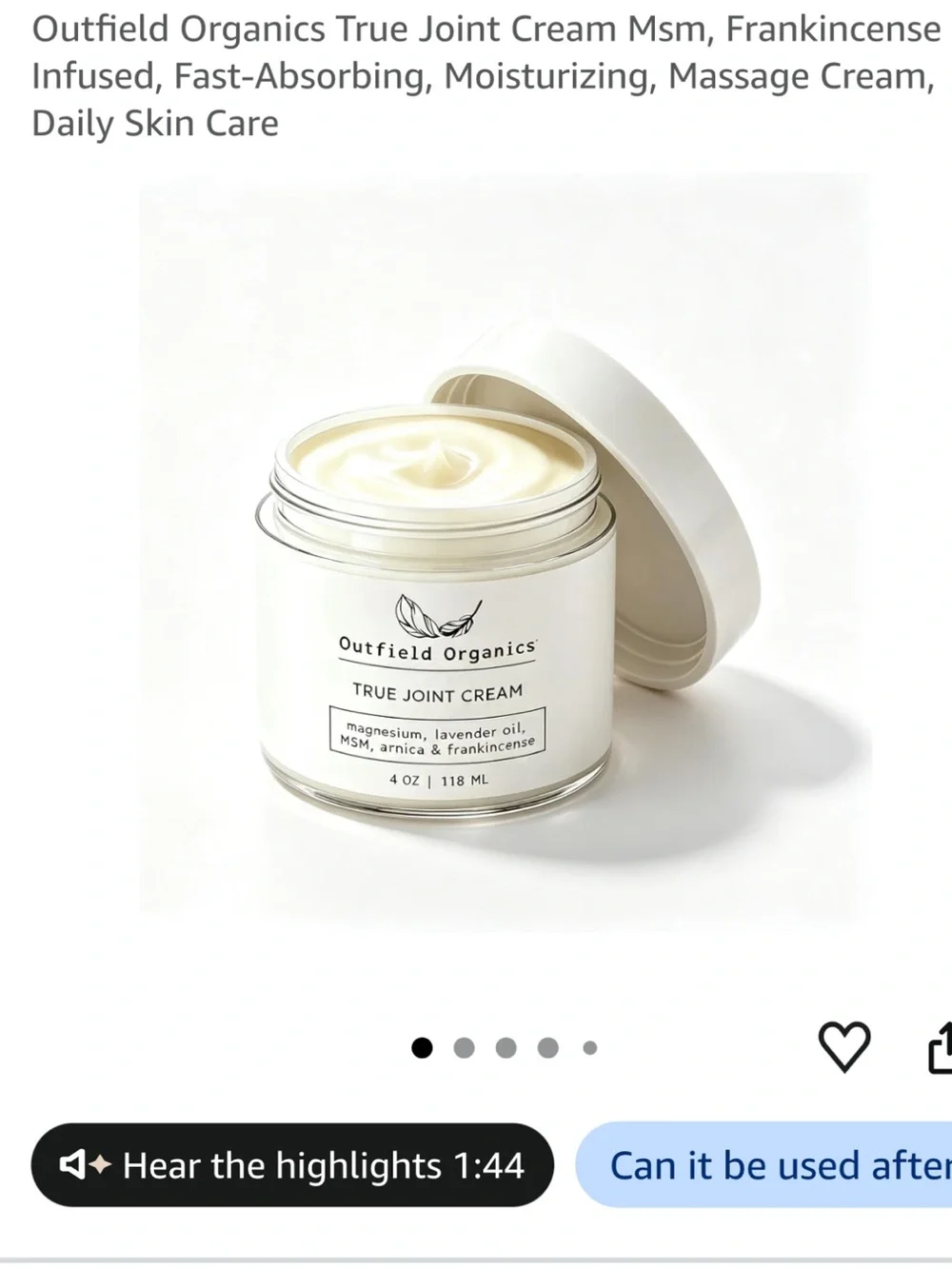 True Joint Cream — Cream Moisturizer for Women